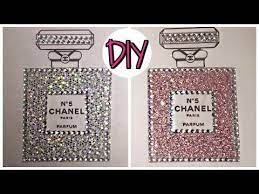Diy Chanel Perfume Bottle Room Decor Chanel Canvas Wall Decor Tumblr Inspired Chanel Youtube Perfume Art Diy Perfume Chanel Perfume