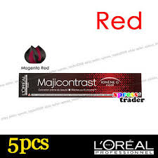 Loreal Majicontrast Red Permanent Colour Hair Dye 50ml 5pcs