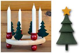 Christmas candle rings for tapers. Candle Holder Advent Ring Taper Accessory Christmas Tree W Star 10 00 Open House Imports Providing Scandinavi Advent Candle Holder Candles Candle Holders