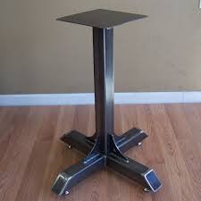Lourds De Qualite Industrielle En Acier Cafe Ou Bistro Table Base Faite Pour Les Sommets Plus Lourds Ce Socle De Ta Steel Table Base Steel Table Welding Table