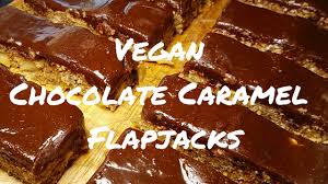 vegan chocolate caramel flapjacks