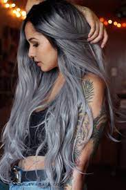 Grey Hair Silver Ombre Style Greyhair Wigs Wavywigs Bobhair Longhair Evahair Syntheticwigs Dailywearing Wome Grey Hair Dye Hair Styles Grey Hair Color