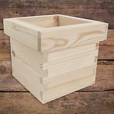 See more ideas about wooden planters, planters, wood planters. Small Square Unpainted Wooden Planter Indoor Flower Box Plant Pots To Decorate 7625826634401 Ebay