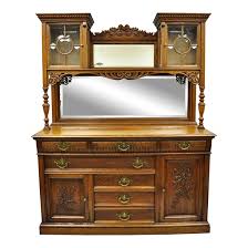 And while you can paint a china cabinet, you can also refinish a china cabinet with stain! Antique French Victorian Carved Oak Sideboard Buffet Hutch Mirror China Cabinet Chairish