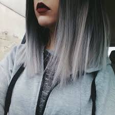 Black And Grey Ombre Hair Short Liƭĥɛŀyii Hair Styles Granny Hair Hair Color