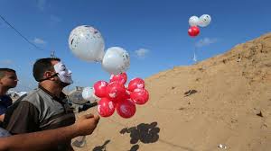 An incendiary balloon (or balloon bomb) is a balloon inflated with a lighter than air gas such as hot air, hydrogen, or helium, that has a bomb, incendiary device, or molotov cocktail attached. Hamas Resumes Explosive Laden Balloons Launched At Israel Al Monitor The Pulse Of The Middle East