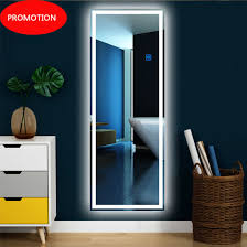Aoou 6 led lights with lockable jewerly shelves. Large Rectangle Floor Stand Full Length Illuminated Smart Led Mirror China Makeup Mirror Mirror Glass Made In China Com