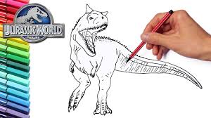 You want to like and subscribe to press the. How To Draw Carnotaur Jurassic World Dinosaur Dinosaurs Color Pages For Childrens Youtube