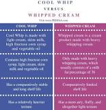 What is the difference between cool whip and whipped cream?