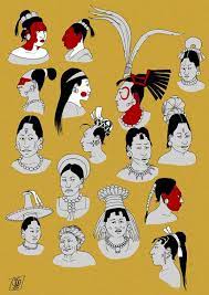 Maya Women Hairstyles And Headwear In The Classic Period C 600 900 Based On Primary Sources Vase Paintings Murals Cera Mayan Art Aztec Art Ancient Aztecs