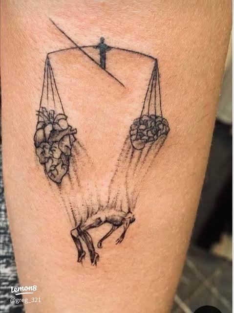 Minimalist Men's Tattoos: Clean Line Art & Leg Inspo
