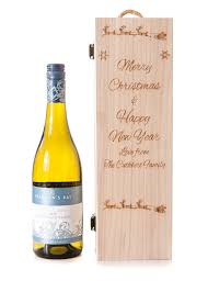 personalised wooden wine gift box