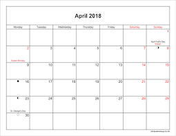 Want to see and understand all the major bank holidays and what's going on in and around your region? April 2018 Calendar Printable With Bank Holidays Uk