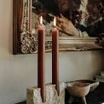 Candelabro de mármol de 2 agujeros para boda, comedor, fiesta, candelabro  cónico de piedra de travertino Vintage para centro de mesa - AliExpress