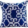 Navy & yellow geometric throw pillow 16x16. 1