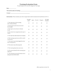 Training Evaluation Form Training Evaluation Form Training Evaluation Training Evaluation Form Evaluation Form