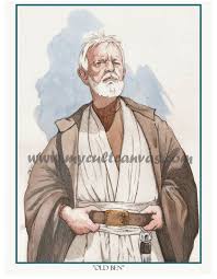 Original Obi Wan Kenobi Art Print 12 X 16 Star Etsy Obi Wan Kenobi Art Obi Wan Art Prints