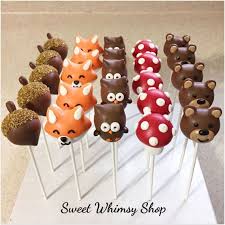 25 Assorted Cute Woodland Cake Pops For Forest Baby Shower Baby Shower Cake Pops Baby Shower Woodland Fall Cake Pops