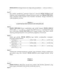 Contoh Surat Perjanjian Kerja Kontrak Sheet Music
