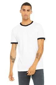Download Mens Ringer Tees Wholesale Jersey T Shirts Bulk Plain Blank T Shirts Bella Canvas