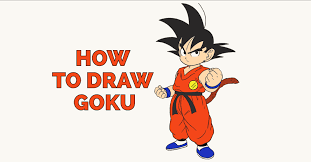 Draw outlines for the eyes, eye brows, nose & lips. How To Draw Goku In A Few Quick Steps Easy Drawing Tutorials