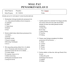 Semoga membantu yah oya ini aku dapat dari kakak kelasku namanya ka halima untuk soal yang lain siapa tau sobat shantycr7 juga butuh bisa dilihat disini contoh soal. Soal Pat Penjaskes Kelas 11 Dan Jawabannya N A P A
