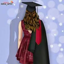 Pin By Hinda Hindoucha On Girly M Graduation Girl Illustration Fashion Design Graduation Art