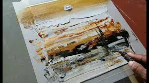 Abstract Painting Abstract Landscape In Just 3 Minute Realtime Demon Abstract Painting Easy Painting Demonstration Abstract Painting