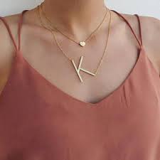 Our wonderful sideways large initial necklaces are finished with a classic polished gold color. Large Gold Sideways Initial A Choker Necklace Personalized Slant Letter Custom Nam Initial Necklace Gold Heart Shaped Diamond Pendant Sideways Initial Necklace