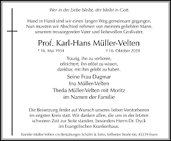 Traueranzeigen Von Karl Hans Muller Velten Waz Trauer De