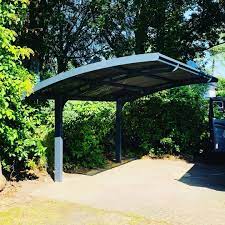 Arizona Two Post Metal Polycarbonate Carport In Germany Gartengestaltung Garten Landschaftsbau Landschaftsbau
