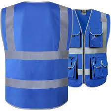 The reflective strips meet or exceed ansi safety standards and the vest is also suitable for traffic control on busy roads or highways. Jksafety 10 Pockets Hi Vis Reflective Safety Vest Class 1 Neon Blue