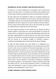 Aprendizaje digital cuando uno repasa la historia de la tecnología y sus aplicaciones en los diversos ámbitos de la sociedad, percibe lo bien que ha sido recibida y aprovechada en algunos campos, pero también rechazos y frustraciones que ha tenido su incursión en el ámbito educativo. Calameo Resumen Del Internet Como Recurso Educativo