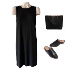 Jill tunic solid sleeveless dresses for women, j. J Jill Wearever Collection Black Straight Shift Jersey Dress Sz M Trielectricgroup Com