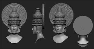 The Making Of The Kathakali Head Buddha Statue Statue Prints