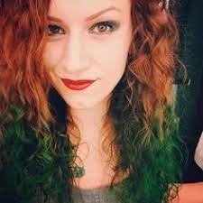 Image Result For Red Hair Purple Highlights Emerald Green Hair Green Hair Colors Green Hair Dye