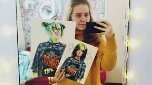 Official page of billie eilish. The Teenager Who Drew Billie Eilish For Vogue Bbc News