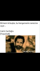 Bilmem Ki Kuslar Bu Hengamenin Neresine Ucar Cahit Zarifoglu Kus