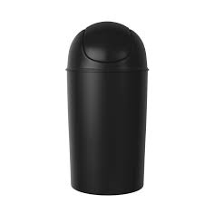 Large white kitchen trash cans. Umbra 086711 040 Grand Swing Top Garbage Large Capacity 10 Gallon Kitchen Trash Can With Lid Indoor Outdoor Use Black Buy Online In Antigua And Barbuda At Antigua Desertcart Com Productid 674592