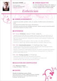 Download Cv Word Template Esthetician Esthetician Resume Cover Letter For Resume Resume No Experience