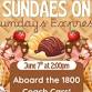 Sundaes on Sunday Express Aboard the 1800 Coach Cars