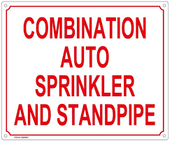 An improper connection is a shock hazard, and it may cause. Fdny Sign Combination Auto Sprinkler And Standpipe Sign For Nyc Hpd Signs The Official Store