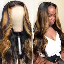 That s why it looks great on almost any base hair color. Order Ali Annabelle Honey Blonde And Brown Highlight Wigs Body Wave Human Hair Wigs 150 Density Aliannabelle