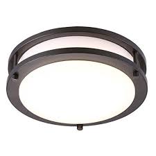 Cloudy Bay Led Flush Mount Ceiling Light 10 Inch 17w 120w Equivalent Dimmable 1150lm 3000k Warm White Oil Rubbed Bronze Round Lighting Fixture For Kitchen Hallway Bathroom Stairwell Walmart Com Walmart Com