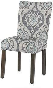 Amazon Com Homepop Parsons Classic Upholstered Accent Dining Chair Set Of 2 Suri Blue Chairs Chair Dining Chairs Industrial Dining Chairs