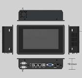 GK-N703WIN 7-inch Windows 10 industrial panel pc HMI IP65 waterproof high  brightness touchscreen display