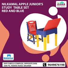 Kids study set from nilkamal. Zera Home Furnishing Nilkamal Apple Junior S Study Table Set Red And Blue For More Details Zera Home Furnishing Auth Dealer M S Neelkamal Industries Shiv Sheela Complex Opposite Shri
