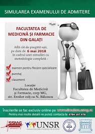 Simularea Examenului De Admitere La Facultatea De Medicină și Farmacie Din Galați Societatea Studenților Mediciniști Galați