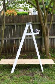 Wooden step ladder for plants. Diy Tiered Plant Stand From An Old Ladder Love Renovations