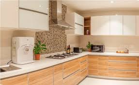 Base is made with oak plywood and top is made with pine wood (hard wood). L Shaped Kitchen Cabinets Design Layout